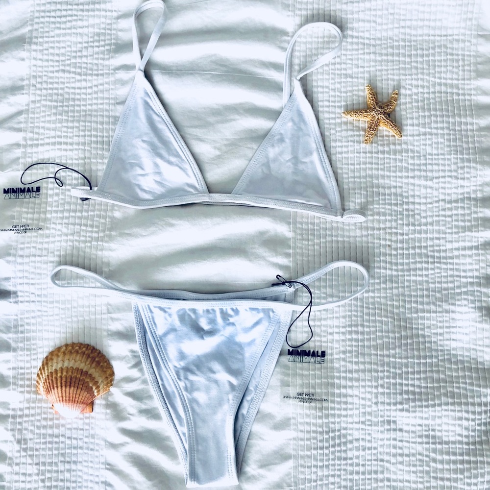NWT- (M) Minimal Animale White Lucid Bikini (SET)